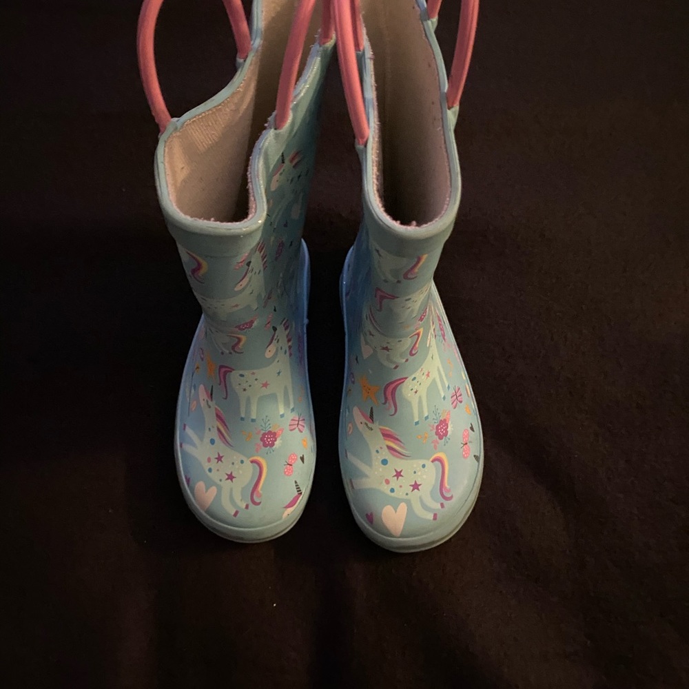 Toddler Girl Unicorn Rain Boots Size 7/8